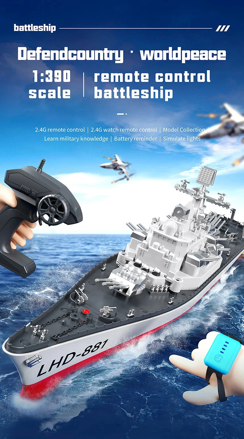Epic RC Battleship: Royal Navy Destroyer - 2.4G Smasher Model!
